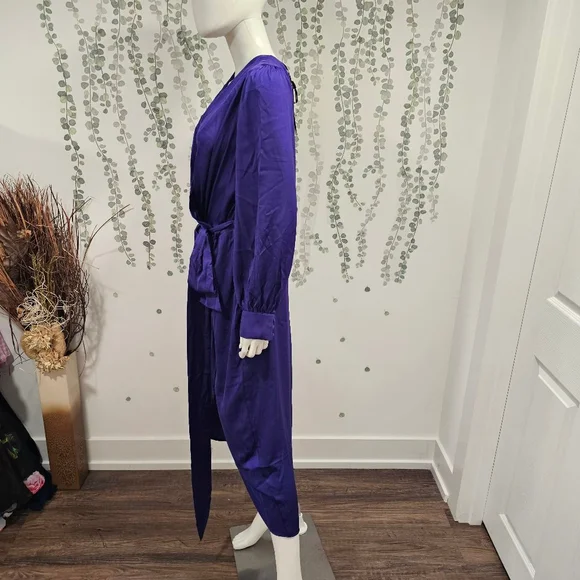 City Chic Opulent Dress - royal purple Sz XS or 14 - Picture 5 of 11